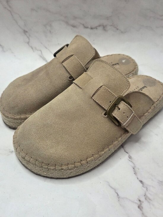 Haute Hippie Shoes - Haute Hippie Style Aria Suede Slip-On Clogs Espadrilles Flats Women's 10